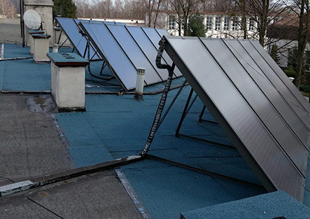Instalacja solarna w stacji uzdatniania wody